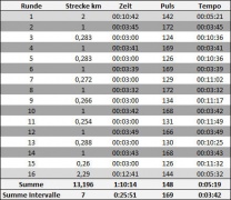 Intervall 7x1000 03.08.09