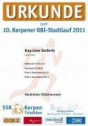 Urkunde Kerpener Stadtlauf 2011