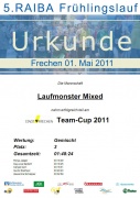 Urkunde Frechener Frühlingslauf 2011 Mixed