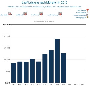 Laufleisung nach Monaten