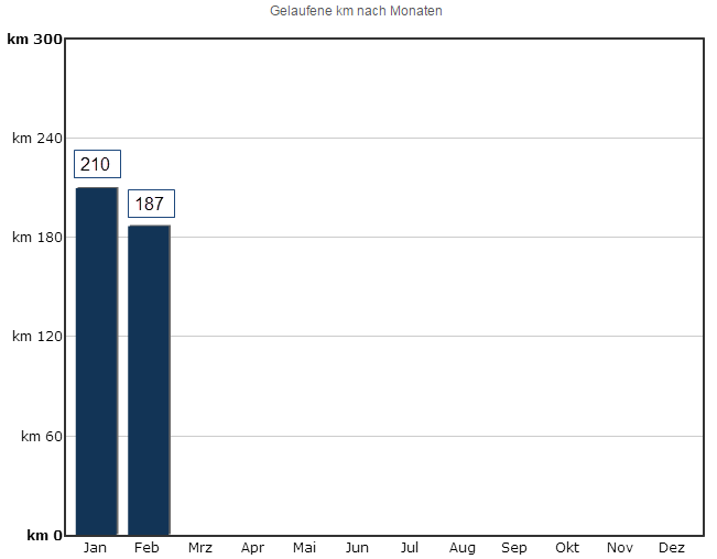 Gelaufene km in 2016